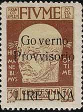 Gabriele D´Annunzio Overprint "Governo Provvisorio"