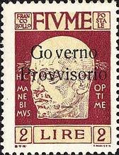 Gabriele D´Annunzio Overprint "Governo Provvisorio"
