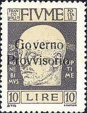 Gabriele D´Annunzio Overprint "Governo Provvisorio"