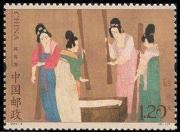 Court Ladies preparing Newly-Woven Silk 1