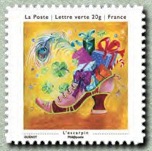 Stamp, Court shoe, France,  