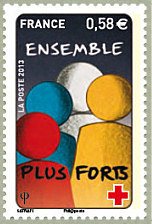 Stamp, Together the strongest, France,  