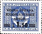 Yugoslavia Stamp Overprint "VOJNA ... ARMIJE"