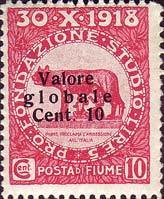 Stamp, Overprinted "Valore globale" Type II (boldface), Italian colonies, territories and occupations,  