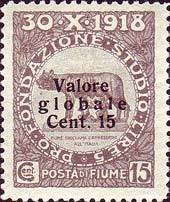 Stamp, Overprinted "Valore globale" Type II (boldface), Italian colonies, territories and occupations,  