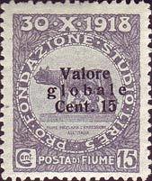 Overprinted "Valore globale" Type II (boldface) Big