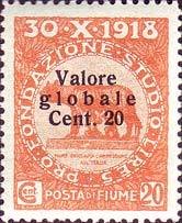 Overprinted "Valore globale" Type II (boldface)