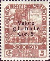 Overprinted "Valore globale" Type II (boldface)