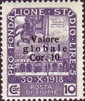 Overprinted "Valore globale" Type II (boldface)