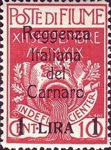 Overprint "Reggenza Italiana del Carnaro"