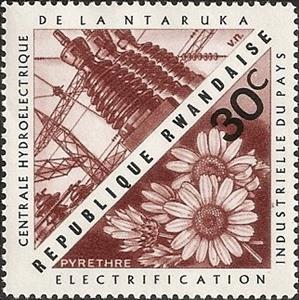 Stamp, Pyrethre, Rwanda,  