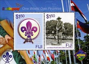 Souvenir Sheet, Centenary of Scouting in Fiji, Fiji,  