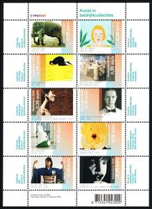 Mini Sheet, Art In Corporate Collections, Netherlands,  , Sculptures, Mammals, Paintings, Elephants, Photographs, Art, Animals (Fauna)