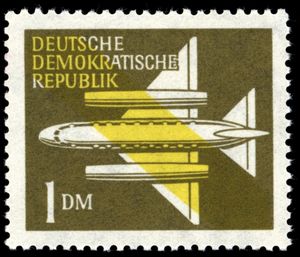 Stamp, Airmail, Germany, Democratic Republic,  