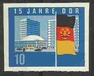 Stamp, Flag, blocks, Germany, Democratic Republic,  