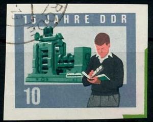 Stamp, Engineering, machine, Germany, Democratic Republic,  
