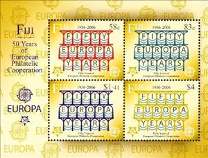 Souvenir Sheet, 50th Anniversary of CEPT, Fiji,  , Philately