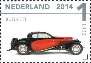 Stamp, Bugati, Netherlands,  , Cars