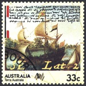 Stamp, Dirk Hartog, Australia,  , Ships, Explorers, Navigators, Colonisation