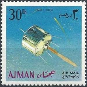 Stamp, Early Bird, Ajman,  , Spacecrafts, Satellites