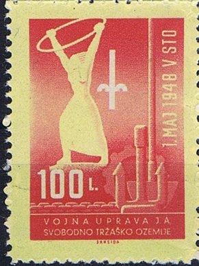 Stamp, 1st May - Yugoslavia, Trieste, Zone B,  