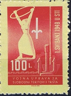 Stamp, 1st May - Croacia, Trieste, Zone B,  