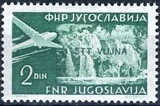 Stamp, Yugoslavia Airmail Overprint, Trieste, Zone B,  