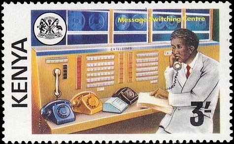Stamp, Control Panel, Kenya,  , Telecommunication