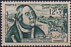 Stamp, François de Tassis, Tunisia,  