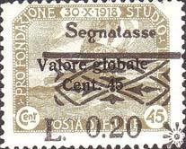 Stamp, Segnatasse "Valore Globale" Type III (boldface), Italian colonies, territories and occupations,  