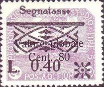 Stamp, Segnatasse "Valore Globale" Type II(boldface), Italian colonies, territories and occupations,  
