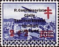 Yugoslavia Stamp Overprint "R.Com...LUBIANA"