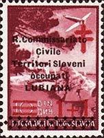 Yugoslavia Stamp Overprint "R.Com...LUBIANA"