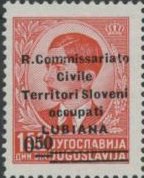 Yugoslavia Stamp Overprint "R.Com...LUBIANA" New Value