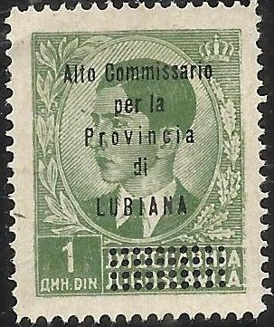 Yugoslavia Stamp Overprint "Alto..LUBIANA"