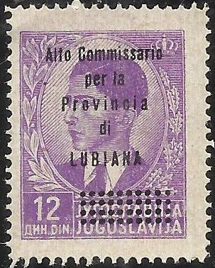 Yugoslavia Stamp Overprint "Alto..LUBIANA"