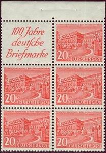 Booklet Pane, Stamp sheet, Berlin,  