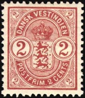 Stamp, Coat of Arrms, Danish West Indies,  , Heraldic Animals, Coats of Arms