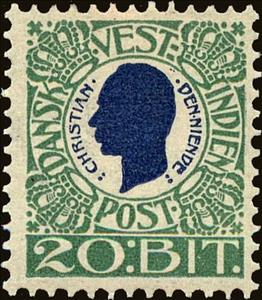 Stamp, King Christian IX, Danish West Indies,  , Heads of State, Kings