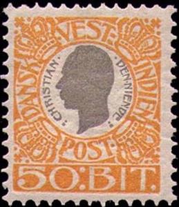 Stamp, King Christian IX, Danish West Indies,  , Heads of State, Kings