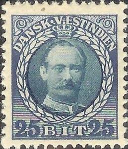 Stamp, King Friedrich VIII, Danish West Indies,  , Heads of State, Kings