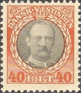 Stamp, King Friedrich VIII, Danish West Indies,  , Heads of State, Kings