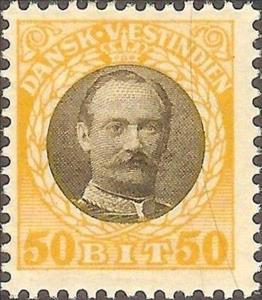 Stamp, King Friedrich VIII, Danish West Indies,  , Heads of State, Kings