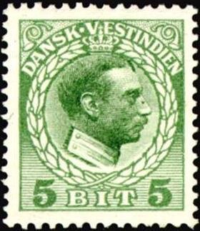 Stamp, King Christian X, Danish West Indies,  , Heads of State, Kings