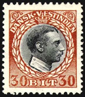 Stamp, King Christian X, Danish West Indies,  , Heads of State, Kings
