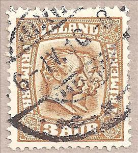 Stamp, Kings Christian IX and Frederik VIII, Iceland,  