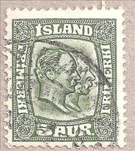 Stamp, Kings Christian IX and Frederik VIII, Iceland,  