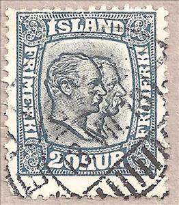 Stamp, Kings Christian IX and Frederik VIII, Iceland,  