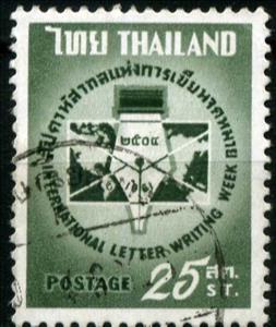 Stamp, Pen and Envelope with Map, Thailand,  