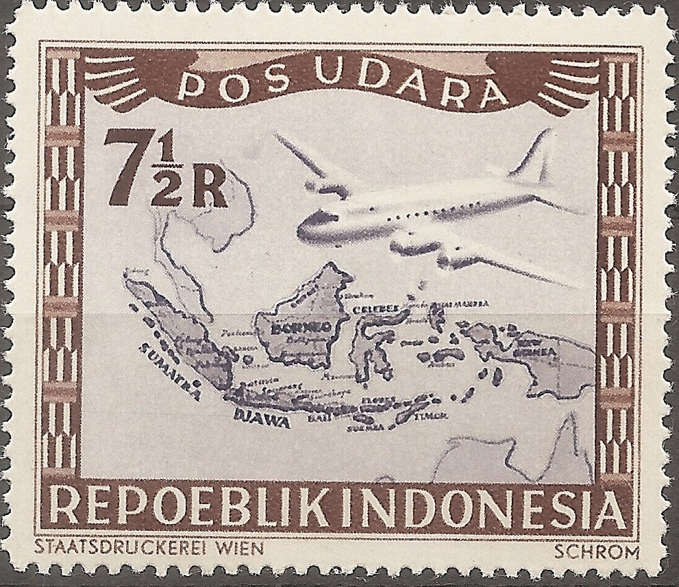 Airplane over the archipelago